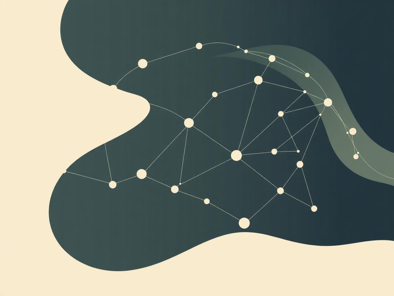 Abstract network of connected nodes representing AI automation and CRM workflows